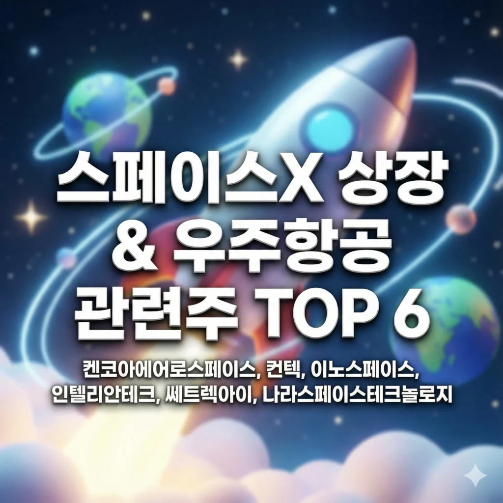 스페이스X 상장설 + 1조 예산 집행? 우주항공 관련주 TOP 6