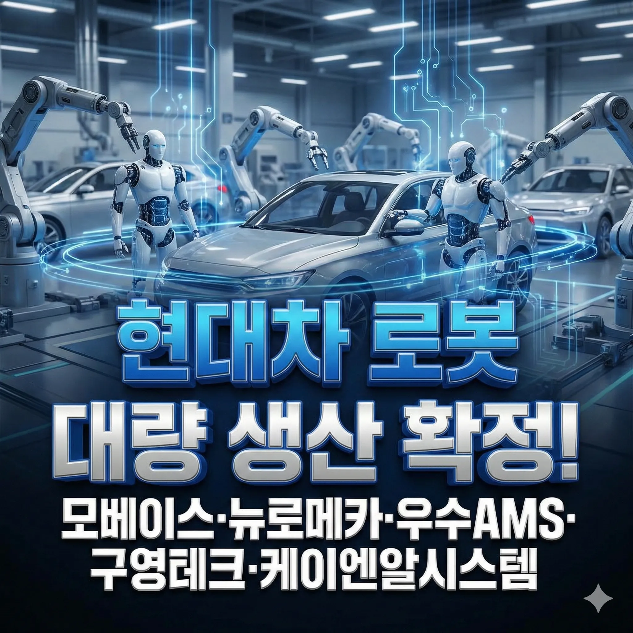 현대차 로봇: 대량 양산 확정! 모베이스·뉴로메카 등 수혜주 TOP 6 정밀 분석